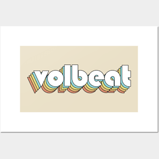 Volbeat - Retro Rainbow Typography Faded Style Posters and Art